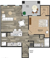 One bedroom floor plan